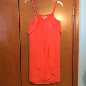 Orange spaghetti strap flowy sundress